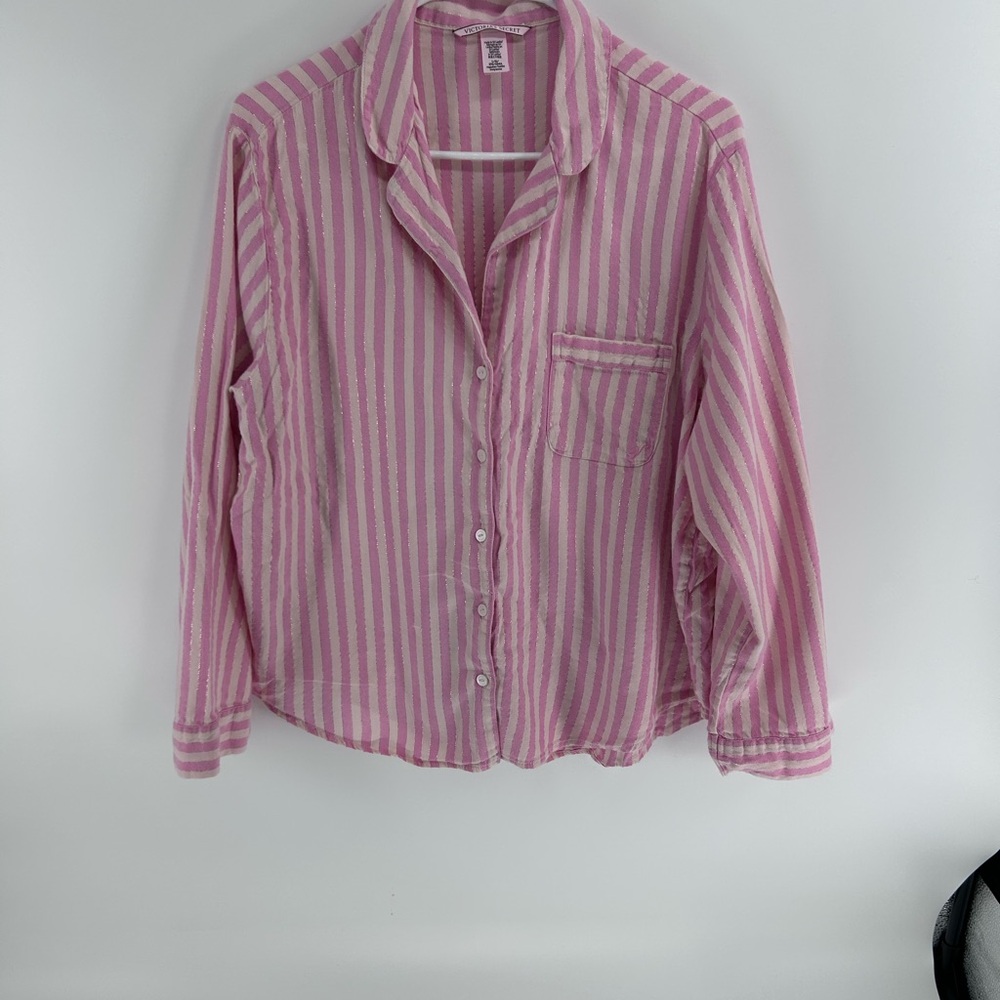 Victoria's Secret Pink Matching  Pajama Set with Gold Accents | Larg - Picture 3 of 6